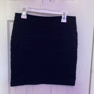 Tight black mini skirt
